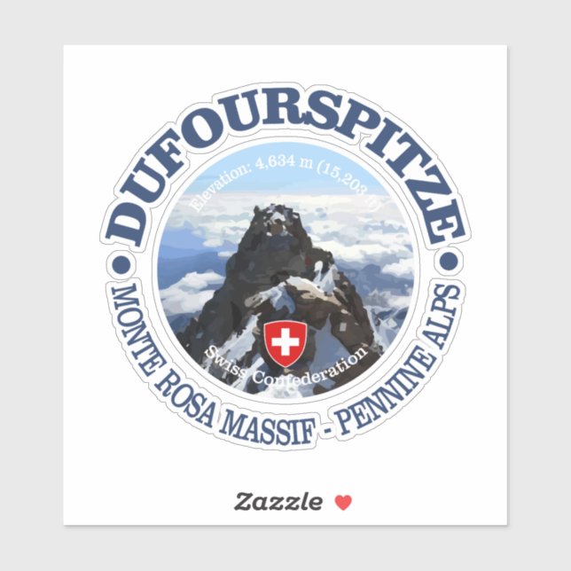 Dufourspitze Klistermärken (Ark)