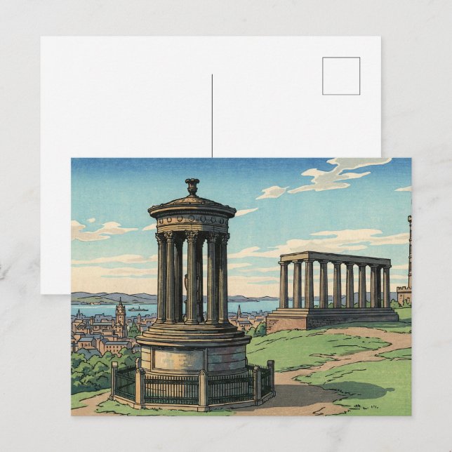 Dugald Stewart Monument on Calton Hill Vykort (Fram/baksida)