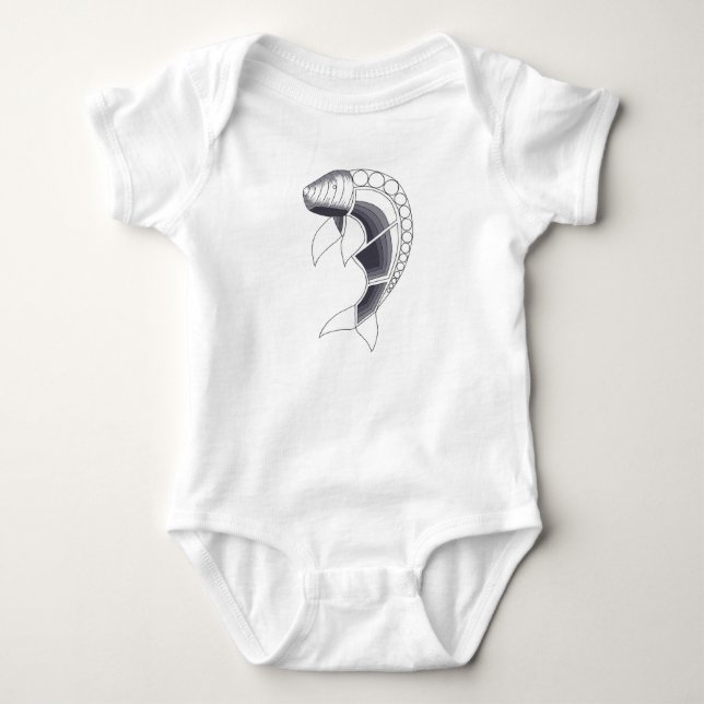 Dugong Äkta Aboriginal Art Tee Shirt (Framsida)