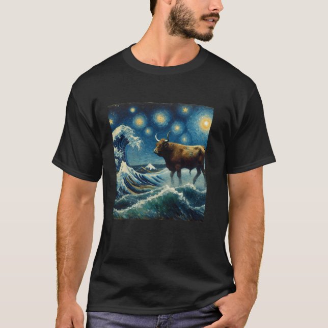 Dugong Stjärnkväll Sjöko T Shirt (Framsida)