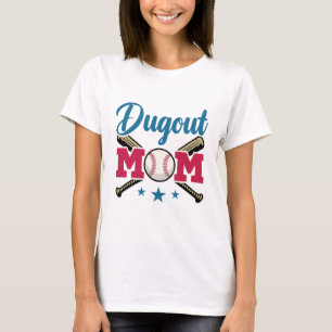 Dugout Mamma Baseball Parent T-Boll Tee Boll