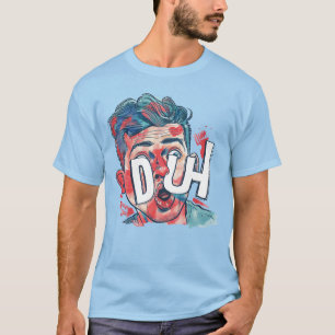 DUH Comic Pop Art T-Shirt – Retro Rollig Grafisk T
