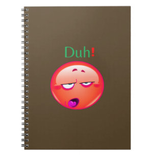 Duh Notebook, Duh emoji Ansikte reaktion Notebook  Anteckningsbok
