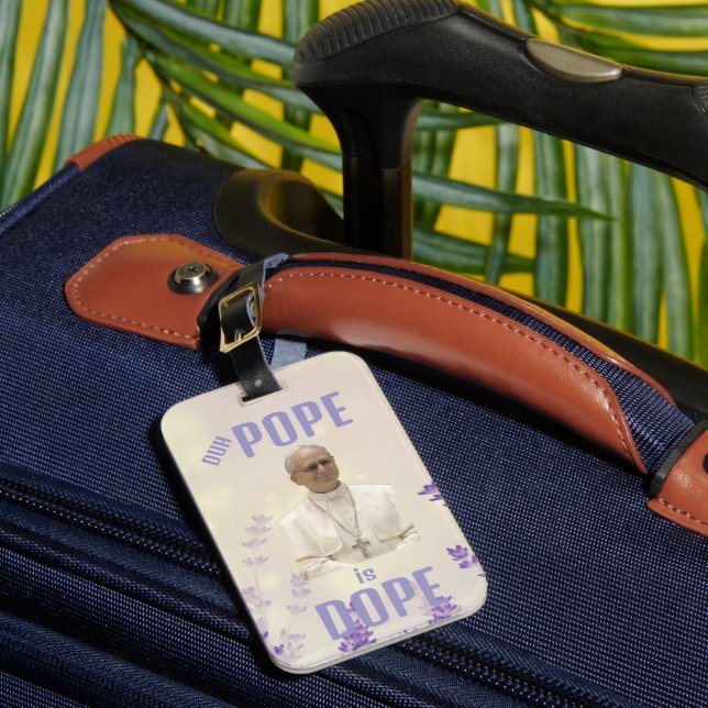 Duh Pope is Dope Luggage Tag Bagagebricka (Framsida Insitu 1)