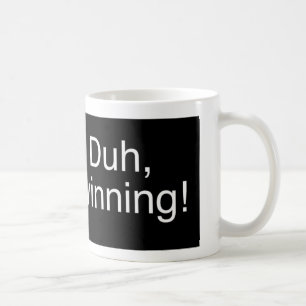 Duh vinnande svart kaffemugg