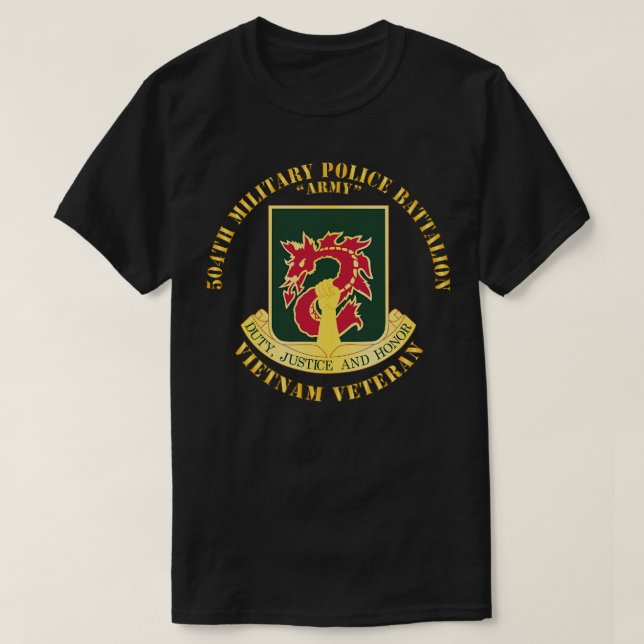 DUI 504:e militärpolisbataljonen med SVC-band T Shirt (Design framsida)