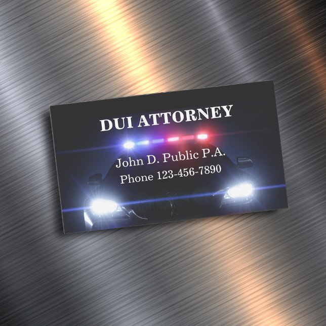 DUI Attorney Defense Lawyer Magnetiska Visitkort (Skapare uppladdad)