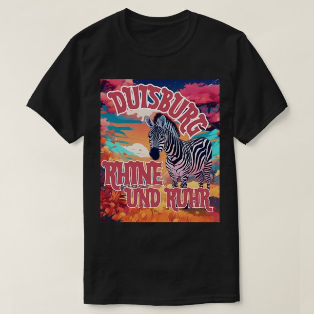 Duisburg Rhein Ruhr tfte Geschenk an Duisburg T Shirt (Design framsida)