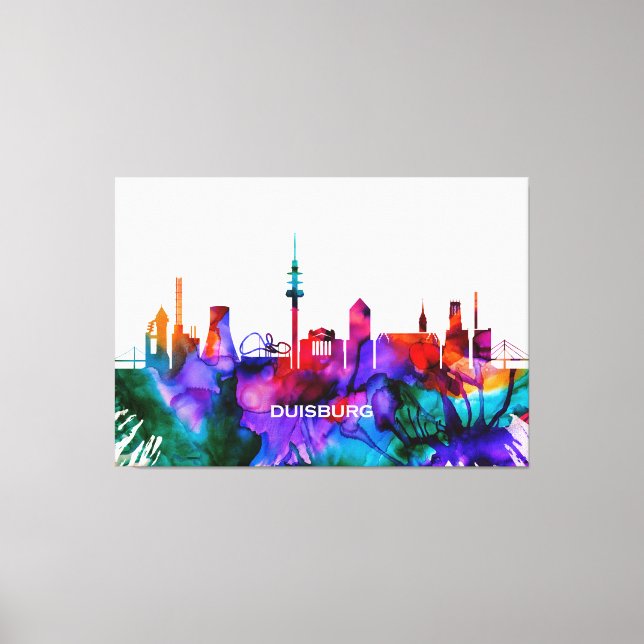 Duisburg Skyline Canvastryck (Framsida)