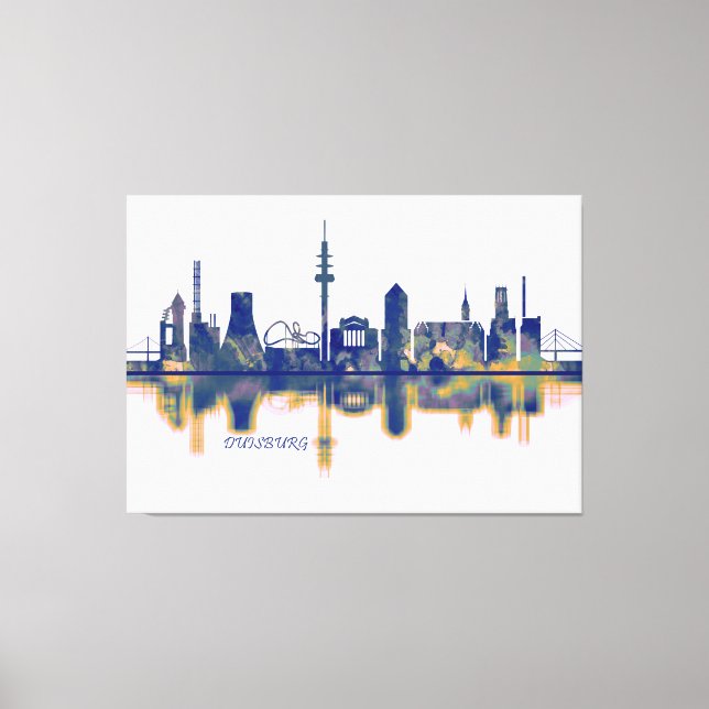 Duisburg Skyline Canvastryck (Framsida)