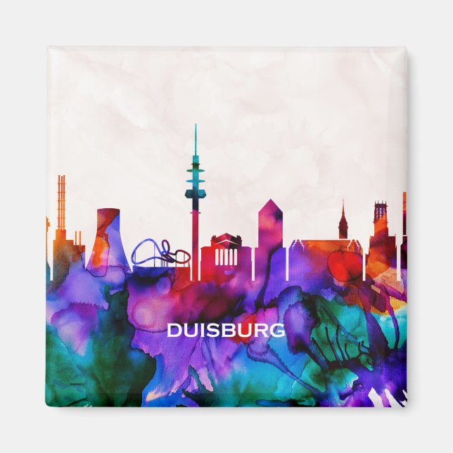 Duisburg Skyline Magnet (Framsidan)