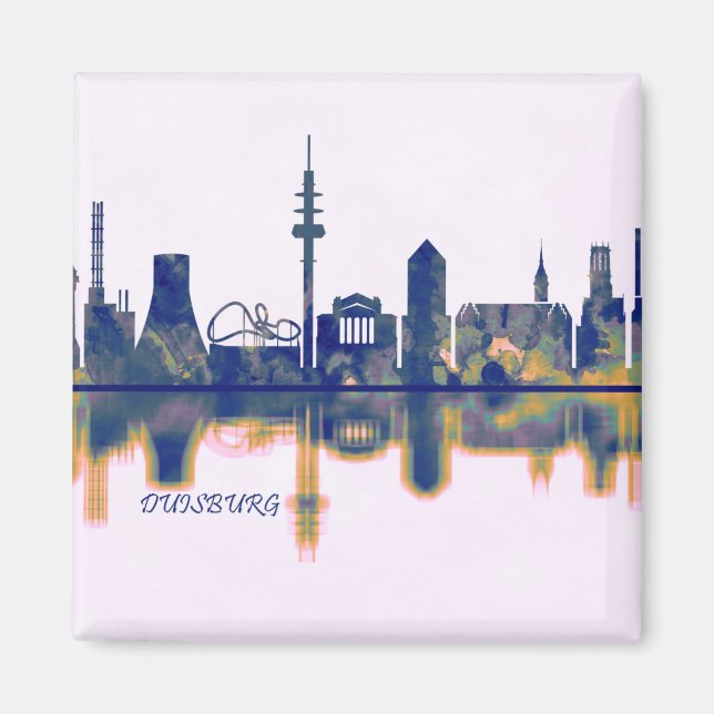 Duisburg Skyline Magnet (Framsidan)