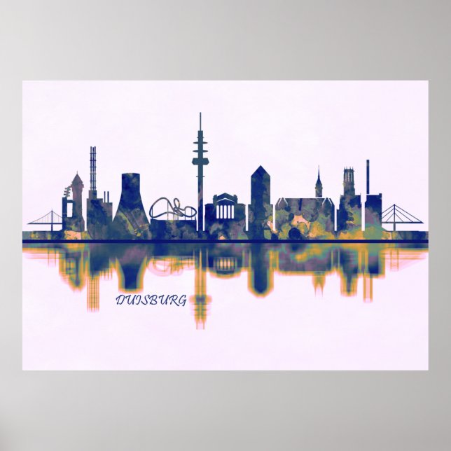 Duisburg Skyline Poster (Framsidan)