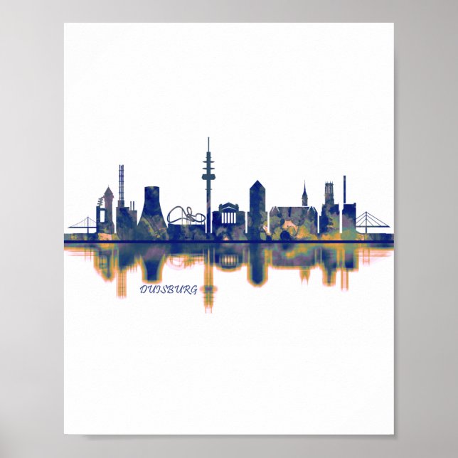 Duisburg Skyline Poster (Framsidan)