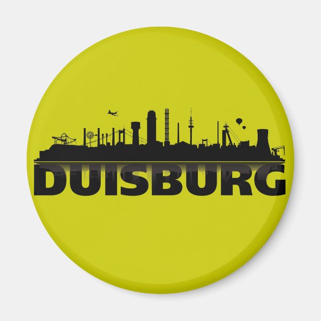 Duisburg Stadt Skyline - Magnet /Kühlschrankmagnet (Framsidan)