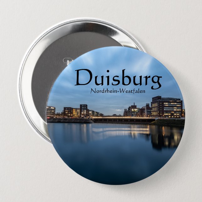 Duisburg Tyskland Souvenir  Knapp (Framsida & baksida)