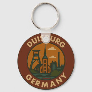 Duisburg Tyskland Stad Konst Nyckelring