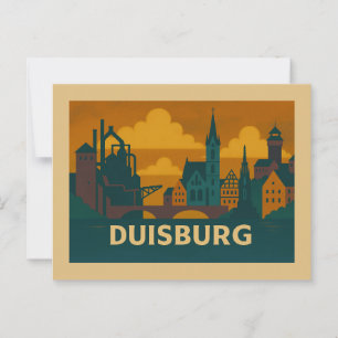 Duisburg Tyskland Stad Konst Vykort
