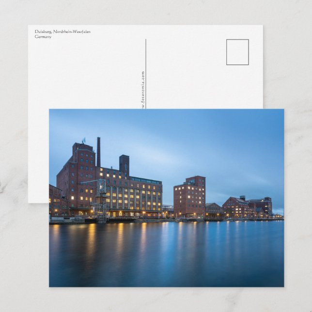 Duisburg Tyskland Vykort (Fram/baksida)