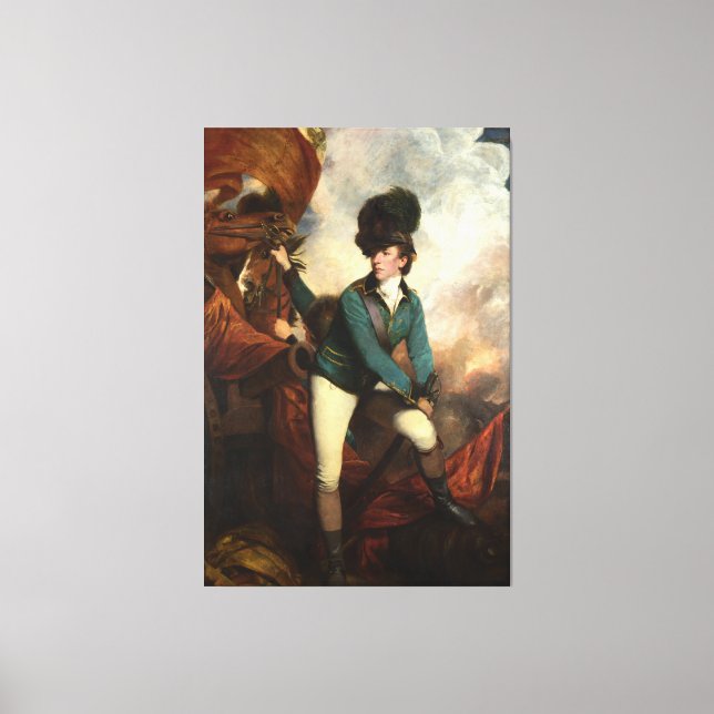 Duk av Banastre Tarleton av Joshua Reynolds Canvastryck (Framsida)