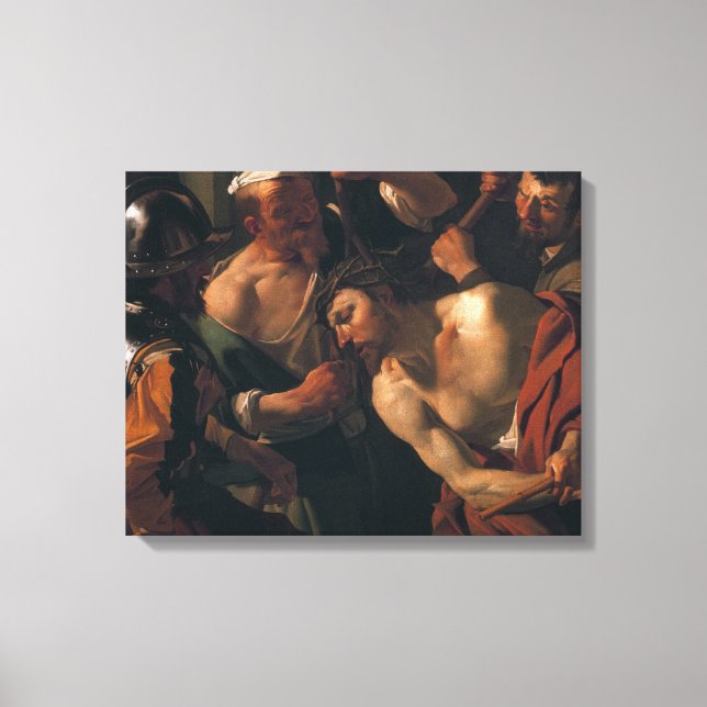 Duk Jesus Christus med törnekronan Canvastryck (Framsida)