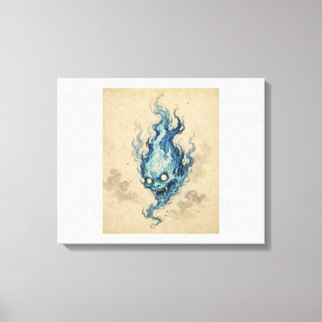 Dukaten låga Onibi Andlig Canvas Print (Framsida)