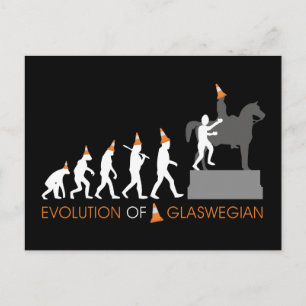 Duke av Wellingtons Glasgow Traffic Cone Hat Vykort