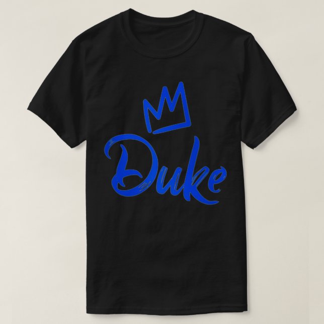 Duke Blue Krona & Namn för manar Kung, kallad Du T Shirt (Design framsida)