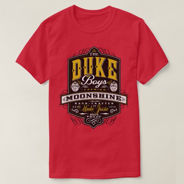 Duke Boys Moonshine T Shirt (Design framsida)
