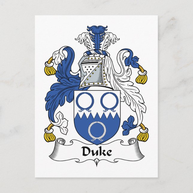 Duke Family Crest Vykort (Framsida)