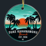 Duke Kahanamoku Beach Hawaii Retro Sunset Souvenir<br><div class="desc">Duke Kahanamoku Beach Hawaii Retro Handflatan Träd 60-talskonstruktion. Solnedgång med din favoritstrand och ditt hav från Hawaii,  som är lämpligt för Hawaiianska stranden älskare,  särskilt de som kärlek Duke Kahanamoku Beach.</div>