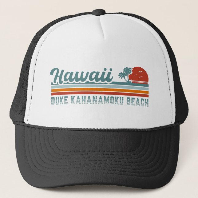 Duke Kahanamoku Beach Hi Retro Handflatan Träd 80- Keps (Framsida)