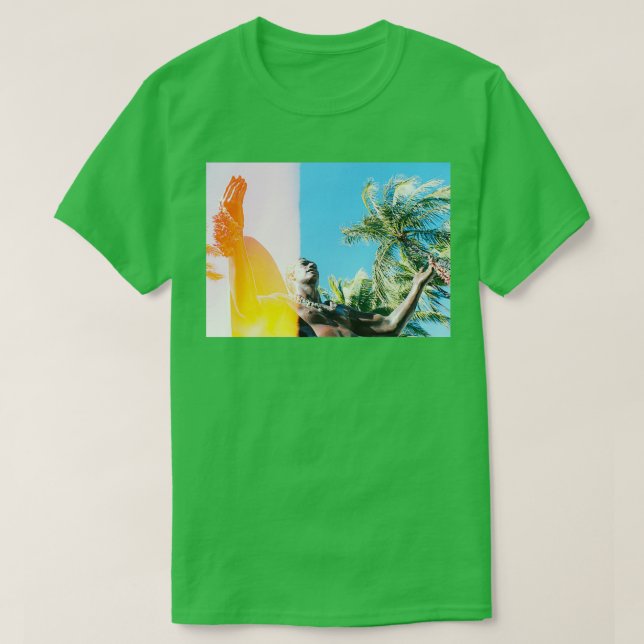 Duke Kahanamoku Statue Waikiki light leak T Shirt (Design framsida)