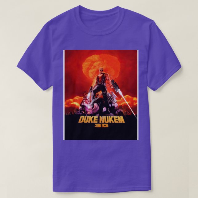 Duke Nukem 3D-återspelsutskrift Hög kontrast T Shirt (Design framsida)