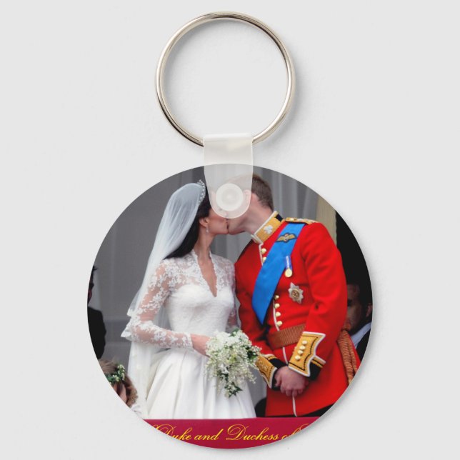 Duke och Duchess från Cambridge Royal Bröllop Nyckelring (Framsida)