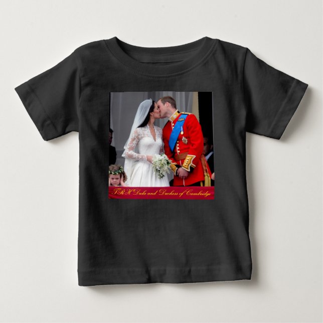Duke och Duchess från Cambridge Royal Bröllop T Shirt (Framsida)