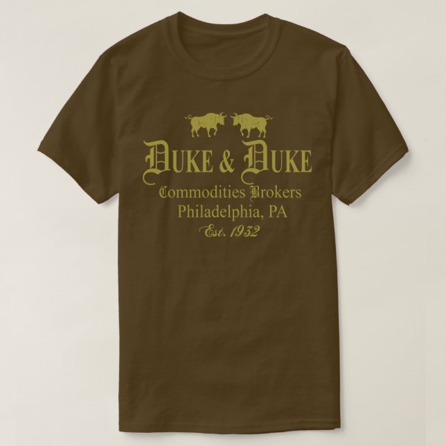 Duke och Duke Commodity Brokers T Shirt (Design framsida)