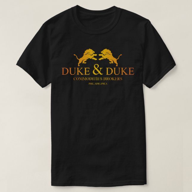 Duke och Duke logotyp inspirerad av Trading Ställe T Shirt (Design framsida)