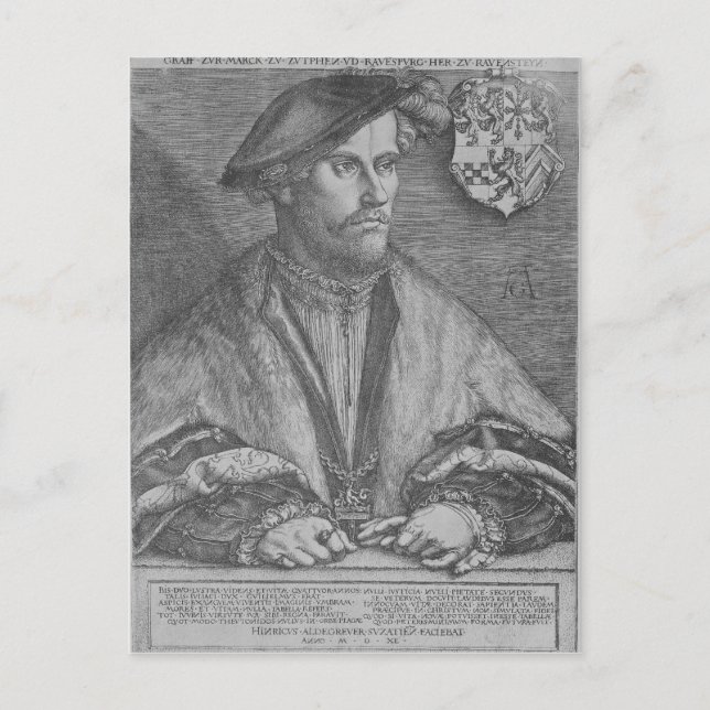Duke Wilhelm V of Cleve, 1540 Vykort (Framsida)
