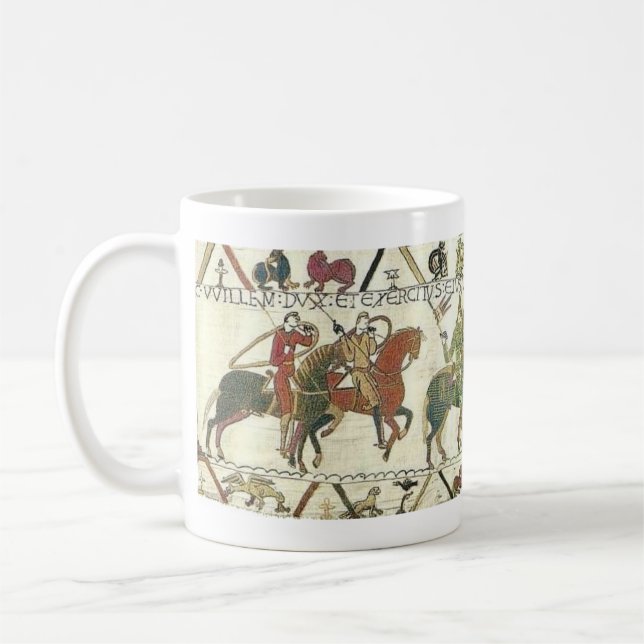 Duke William och hans armé i Mont-Saint-Michel Kaffemugg (Vänster)