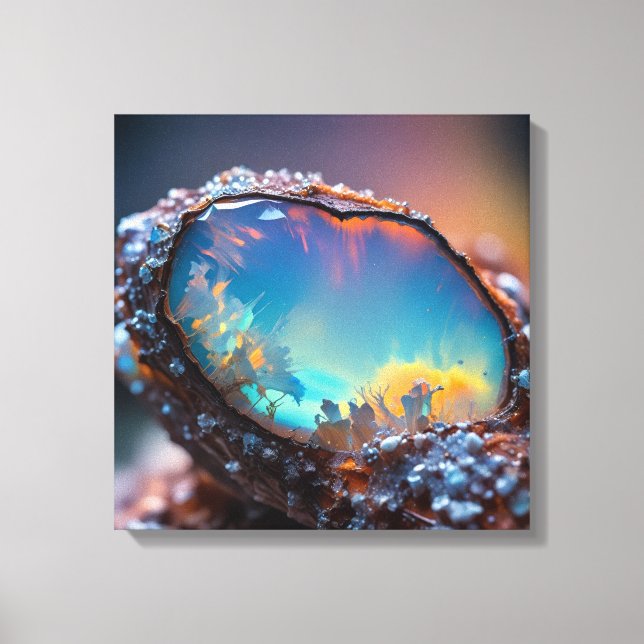 Dukkonst (Fire Opal-5) Canvastryck (Framsida)