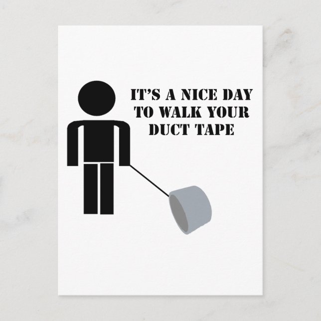 Duktband Humor går på ditt kanalband Vykort (Framsida)