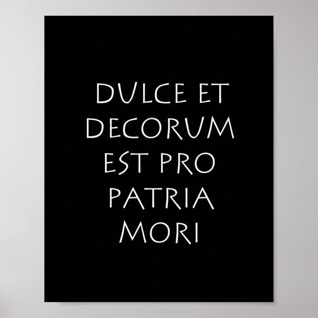 Dulce et decorum est pro patria mori poster (Framsidan)