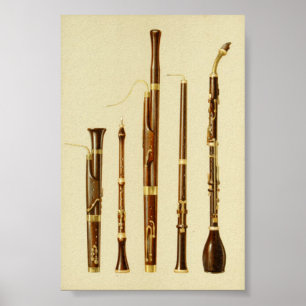 Dulcian Oboe, fagott, Baronite Oboe Poster