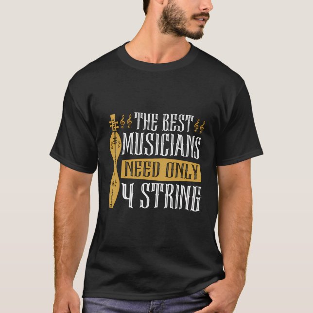 Dulcimer Best Musican 4 String Mountain Dulcimer A T Shirt (Framsida)