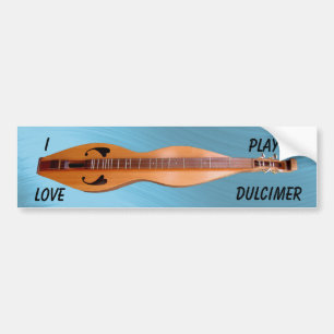 DULCIMER--BUMPERKLISTERMÄRKE BILDEKAL