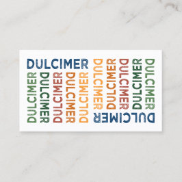 Dulcimer Cute Colorful Visitkort