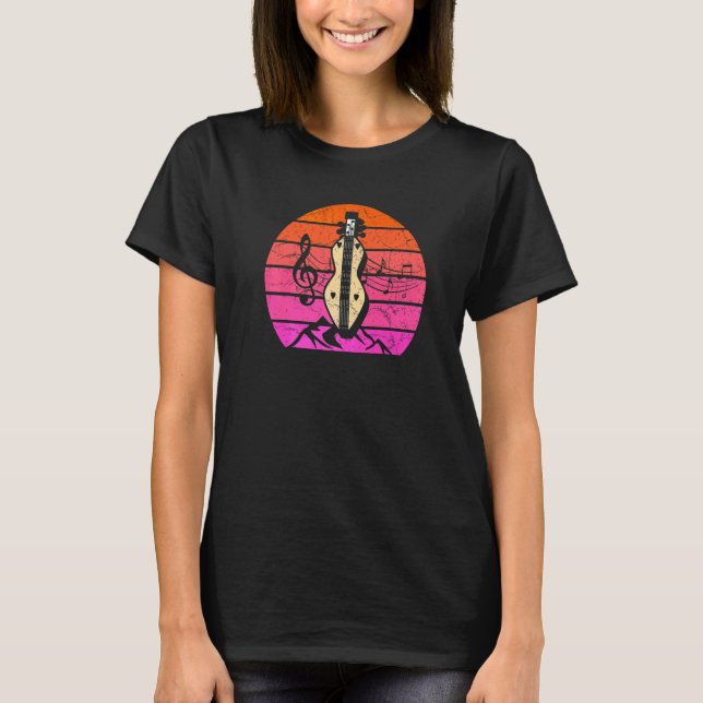 Dulcimer Gitarr Vintage Dulcimer T Shirt (Framsida)