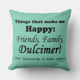 Dulcimer Makes Me Lycklig Kudde