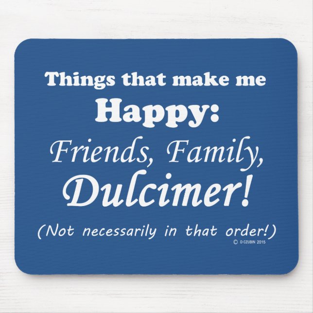 Dulcimer Makes Me Lycklig Musmatta (Framsidan)